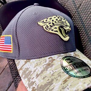 Rare Nwt L/XL Jacksonville Jaguars 2016 New Era 39Thirty Salute Service Hat Cap